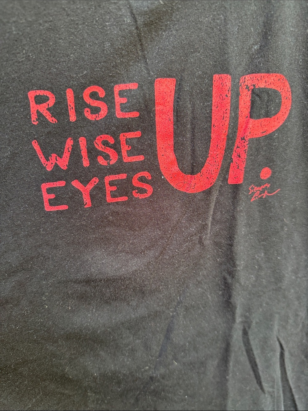 Lin-Manuel Miranda Teerico Hamilton Rise Up, Wise Up, Eyes Up Black T-shirt L - Picture 8 of 9